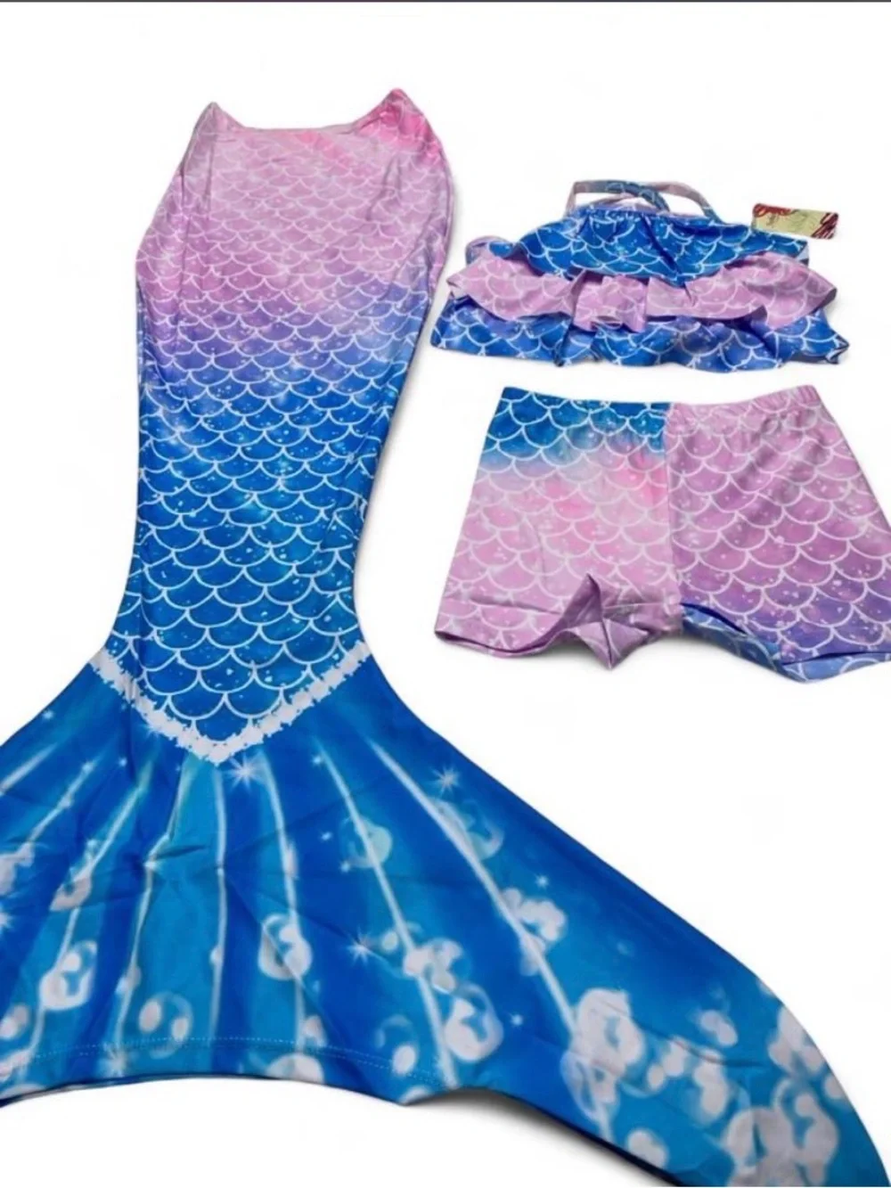 Pink & Blue Kids Mermaid Tail Costume Set